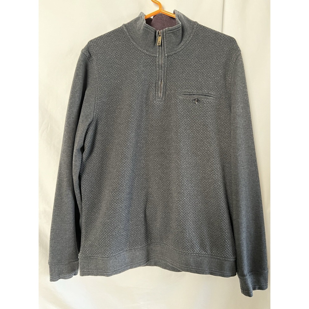 Ted‎ Baker Draco ¼ Zip Pullover Men's Size 5/XL Charcoal Gray